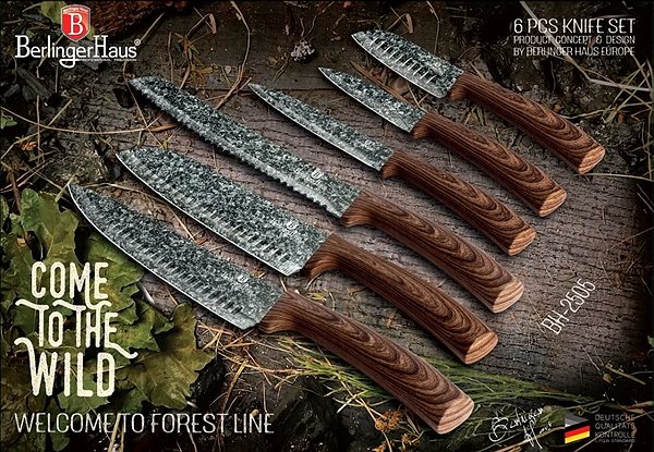 Sada nožov BerlingerHaus - Súprava nožov s nepriľnavým povrchom, 6 ks Forest Line BH-2505 Lifestyle