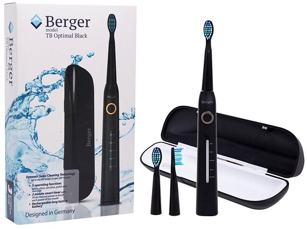 Electric Toothbrush Berger TB Optimal Black Package content