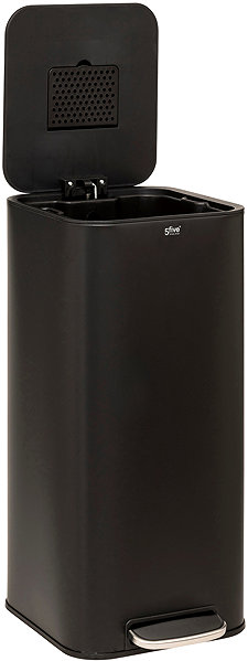 Rubbish Bin 5five Simply Smart Delta with pedal, metal, 30 l, black ...