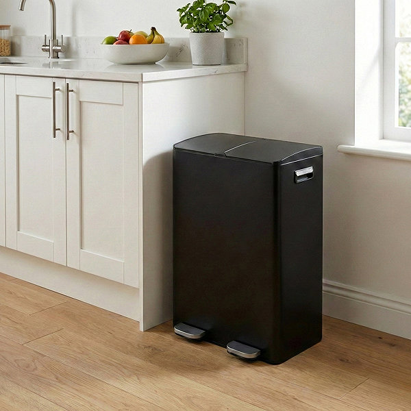 Rubbish Bin Home Styling Collection SECTOR with pedal, double chamber, 2 × 30 l ...
