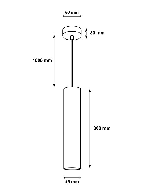 Ceiling light Berger Suspension lamp GU10 3030-PL-H30 White .