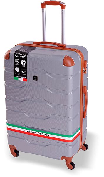 Cestovný kufor Bertoo Firenze, strieborný, 112 l ...