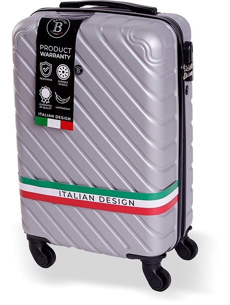 Cestovný kufor Bertoo Roma, strieborný, 33 l ...