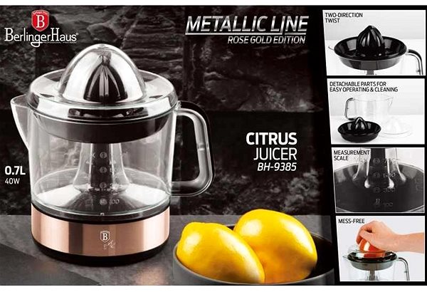 Lis na citrusy BERLINGERHAUS BH-9385 Rosegold Metallic Line 0,7 l  ...