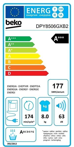 Sušička prádla BEKO DPY8506GXB2 ...