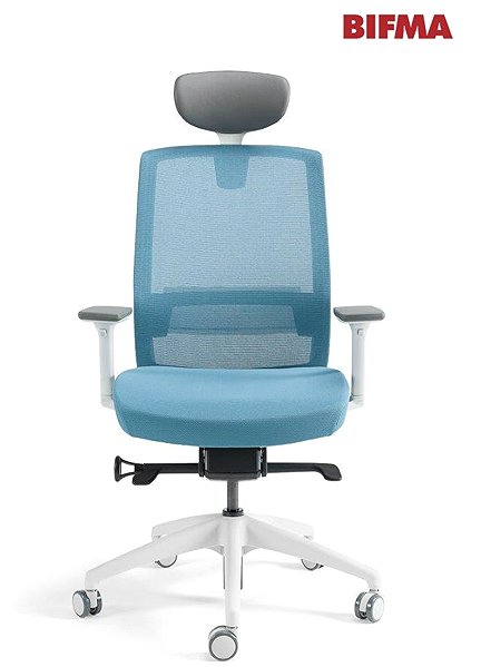 Office Chair BESTUHL
J17 White light blue with headrest ...