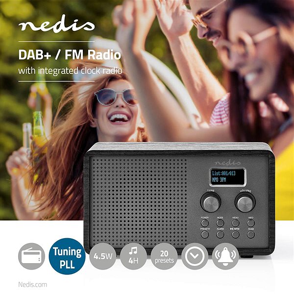 Rádio Nedis RDDB5110BK ...