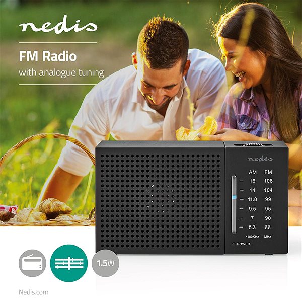 Rádió Nedis RDFM1200BK ...