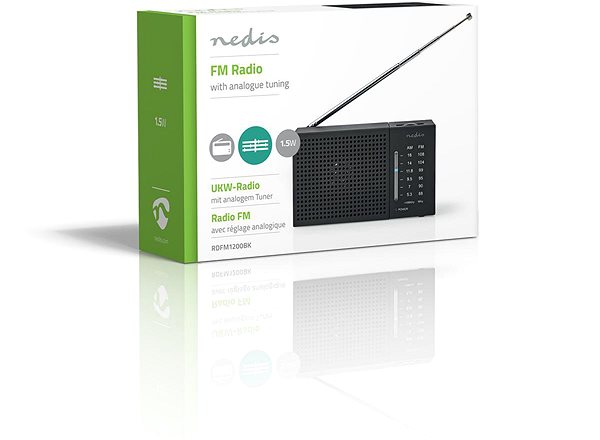 Rádio Nedis RDFM1200BK ...