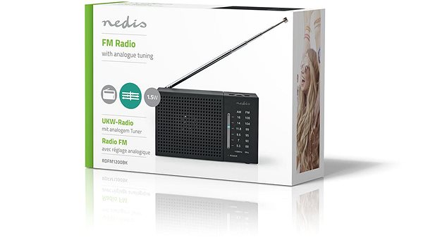 Rádio Nedis RDFM1200BK ...