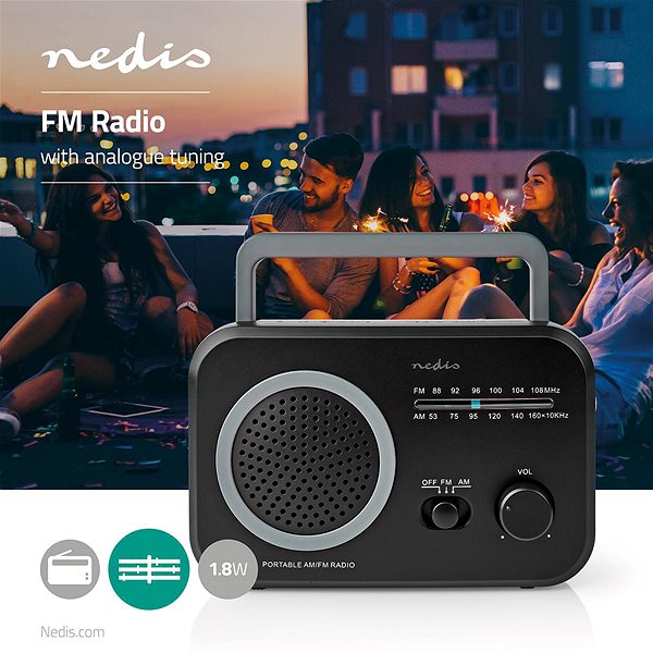 Rádio Nedis RDFM1330GY ...