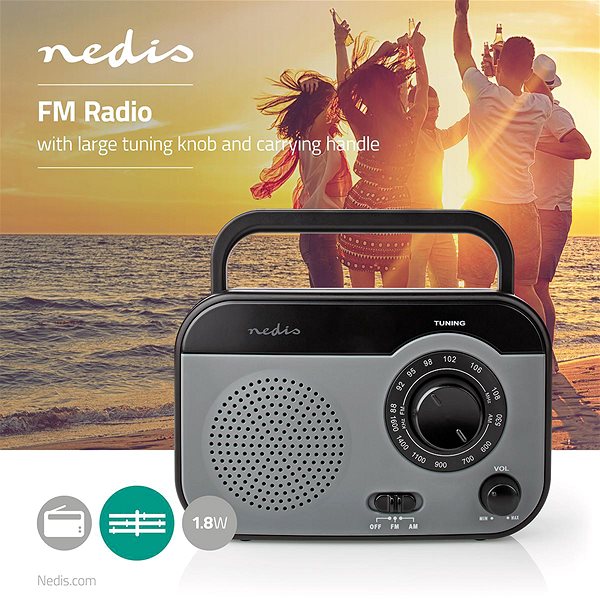 Rádio Nedis RDFM1340GY ...