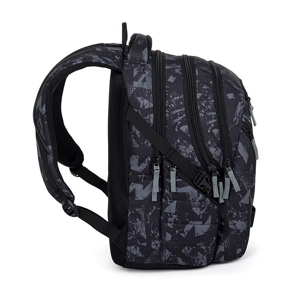 School backpack BAGMASTER BAG 24 B student backpack - grey .