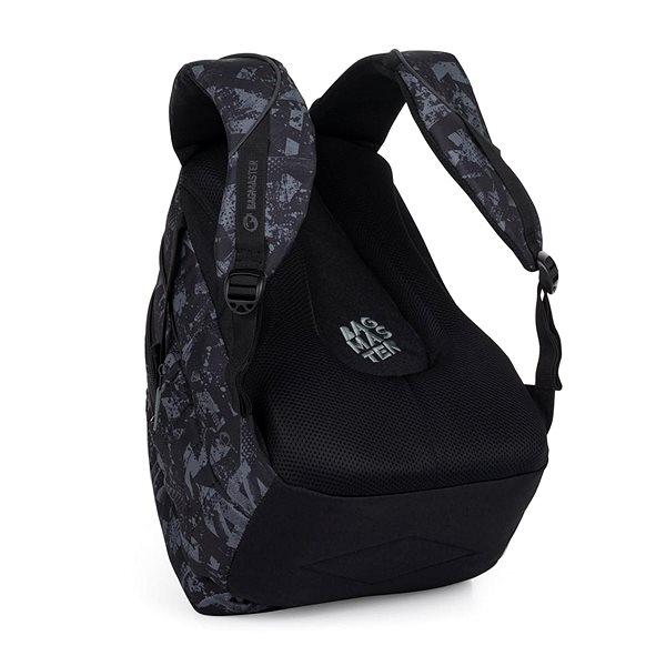 School backpack BAGMASTER BAG 24 B student backpack - grey .