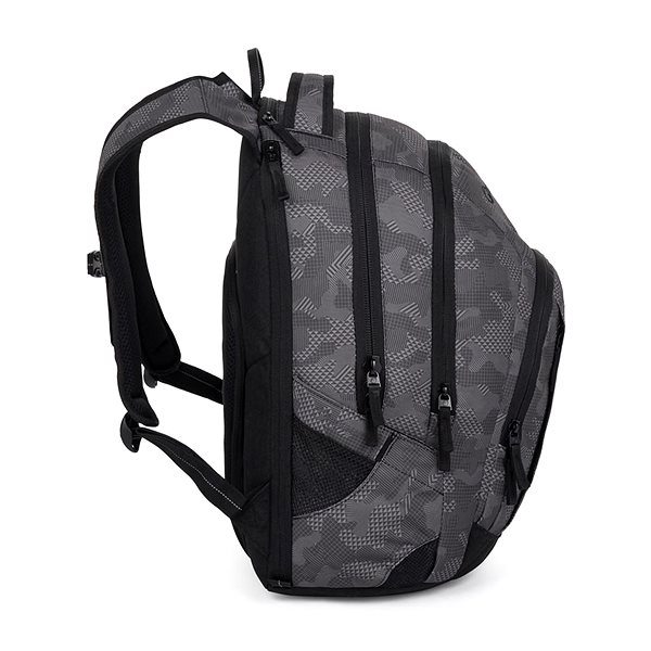School backpack BAGMASTER LINCOLN 24 A student backpack - grey .