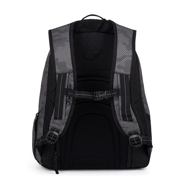 School backpack BAGMASTER LINCOLN 24 A student backpack - grey .