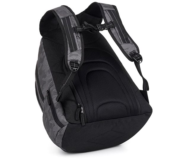 School backpack BAGMASTER LINCOLN 24 A student backpack - grey .