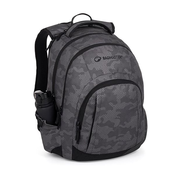School backpack BAGMASTER LINCOLN 24 A student backpack - grey .
