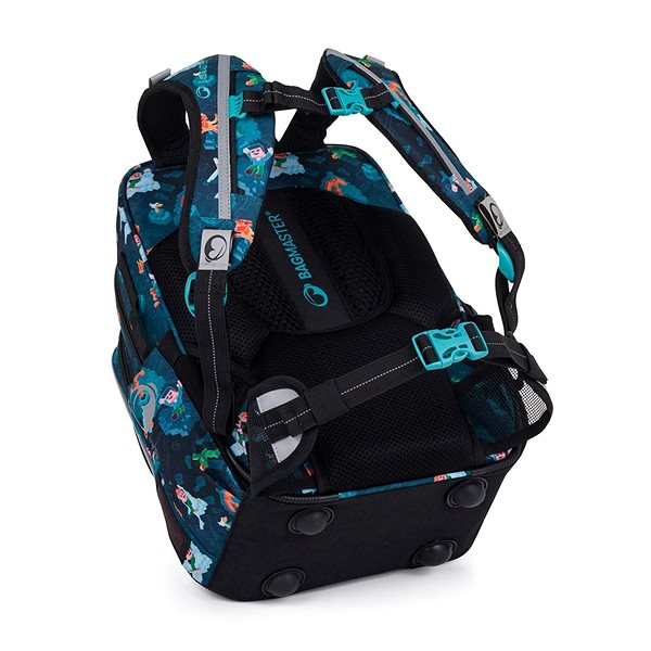 School backpack BAGMASTER LUMI 24 E school backpack - cube world .