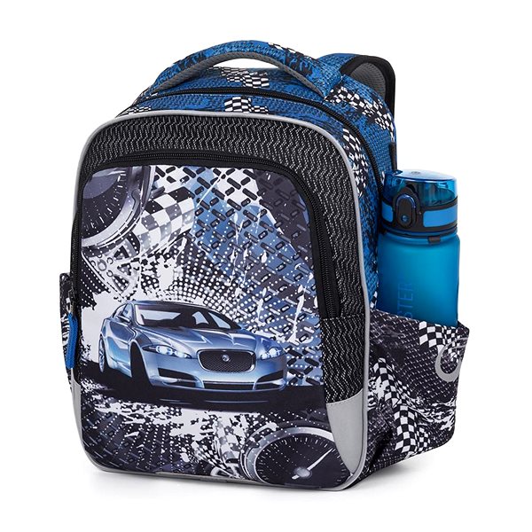 School backpack BAGMASTER MINI 24 B preschool backpack - car .