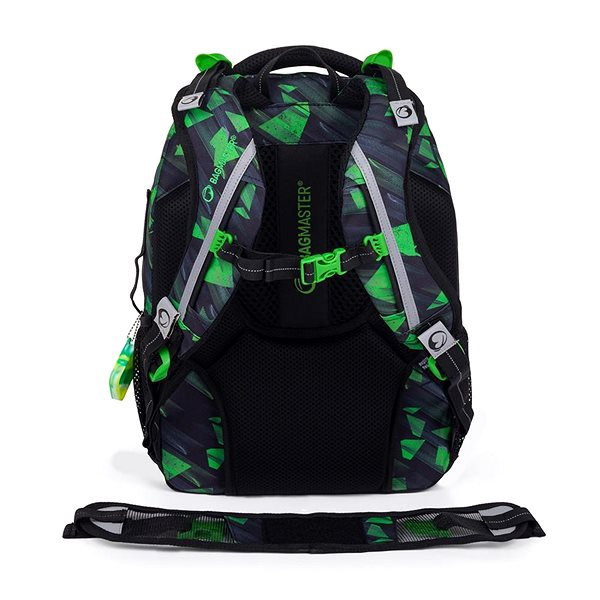 School backpack BAGMASTER PORTO 24 A school backpack - black-green .