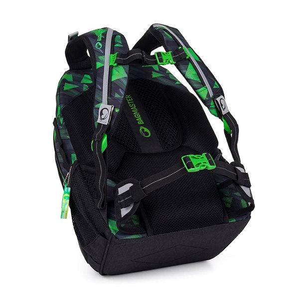 School backpack BAGMASTER PORTO 24 A school backpack - black-green .