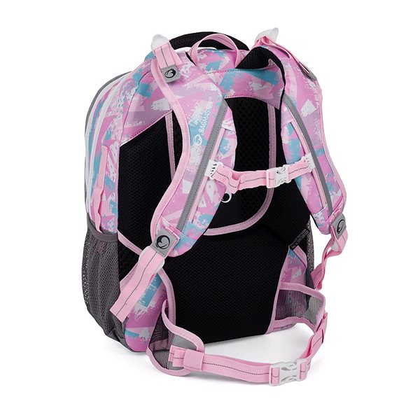 School backpack BAGMASTER PORTO 24 B school backpack - pink-blue .