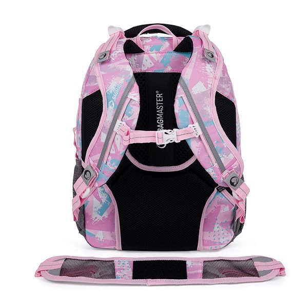 School backpack BAGMASTER PORTO 24 B school backpack - pink-blue .