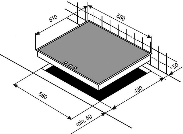 Cooktop BEKO HIC 64401 Technical draft
