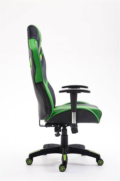 Gaming Chair BHM Germany Fangio, Black-green Lateral view