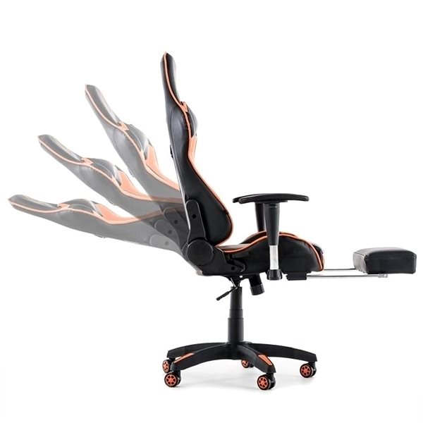 Gamer szék BHM GERMANY Tores, fekete / narancssárga Jellemzők/technológia
