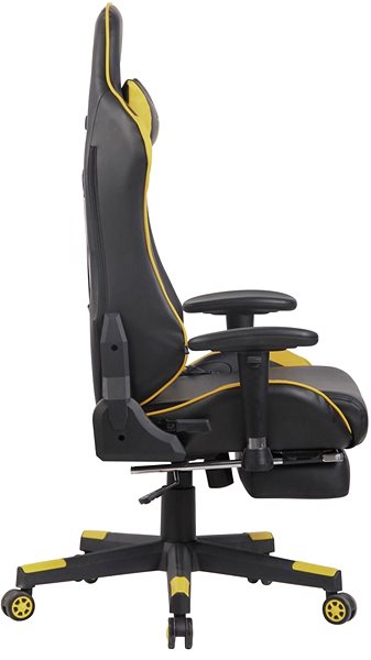 Gaming Chair BHM Germany Lux, Black-yellow Lateral view