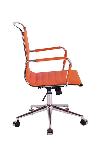 Kancelárska stolička BHM Germany Barsie oranžová Bočný pohľad