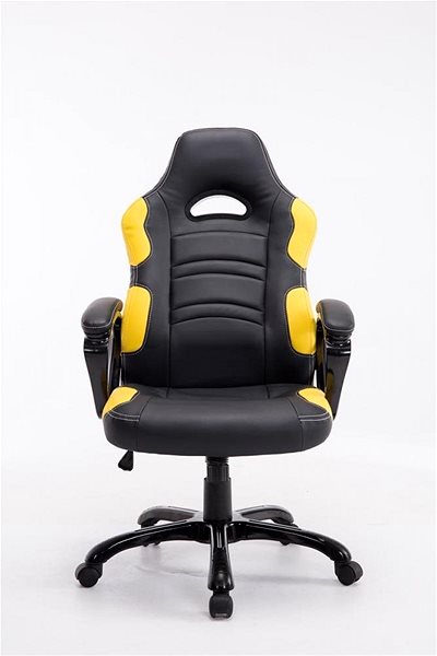 Gamer szék BHM GERMANY Ricardo, fekete / sárga Képernyő
