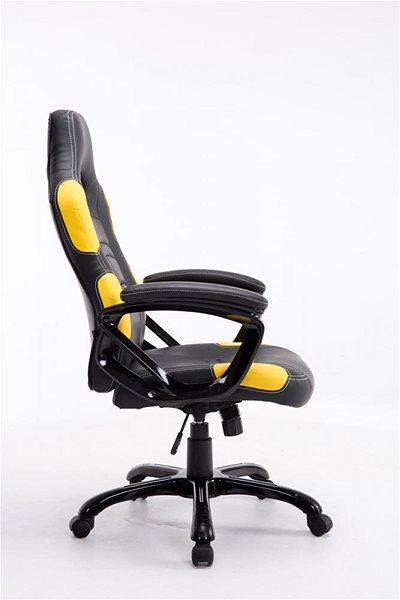 Gamer szék BHM GERMANY Ricardo, fekete / sárga Oldalnézet