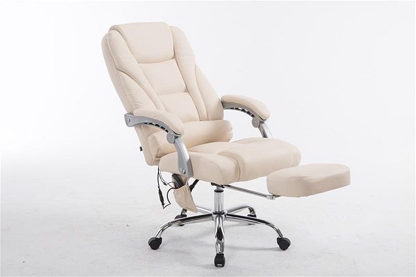 Office Armchair BHM Germany Lisa with Massage Function, Cream Features/technology