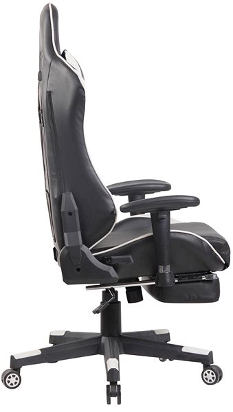Gaming Chair BHM Germany Lux, Black / White Lateral view