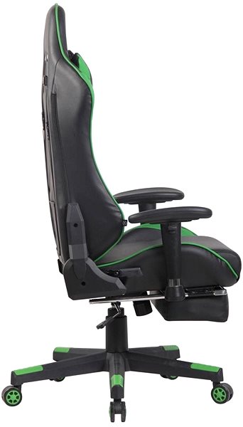 Gaming Chair BHM Germany Lux, Black / Green Lateral view