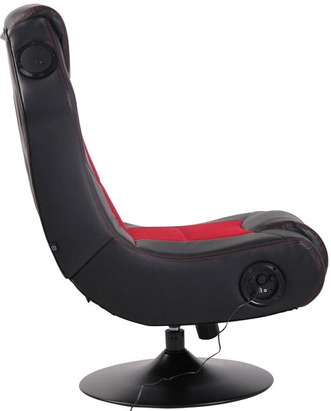 Gamer szék BHM GERMANY Taupo, fekete/piros Oldalnézet