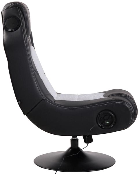 Gaming Chair BHM Germany Taupo, Black / White Lateral view
