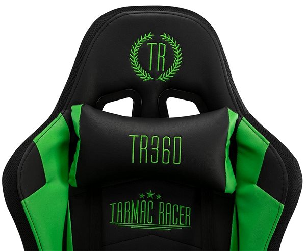 Gaming Chair BHM Germany Turbo LED, Synthetic Leather, Black / Green Features/technology