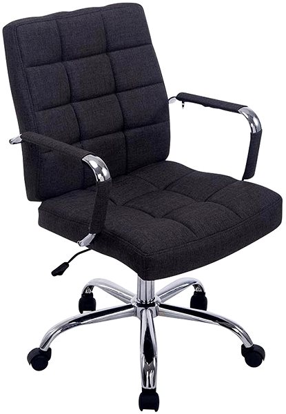 Office Chair BHM Germany with Armrests Lina 2 Textile Black Lateral view