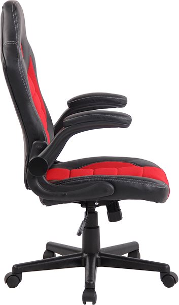 Office Armchair BHM Germany Furna Black/Red Lateral view