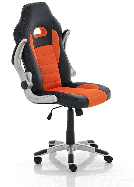 Office Armchair BHM Germany Maleny Black-orange Lateral view