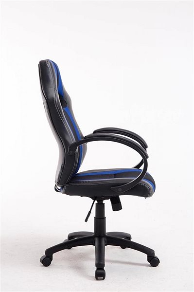 Gaming Chair BHM Germany Velvet, Black / Blue Lateral view