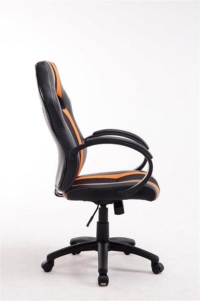 Gaming Chair BHM Germany Velvet, Black / Orange Lateral view