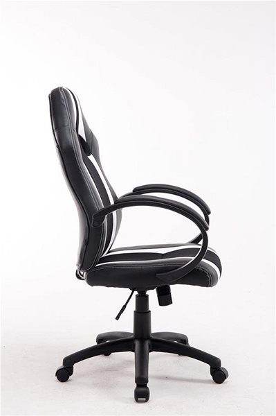 Gaming Chair BHM Germany Velvet, Black / White Lateral view