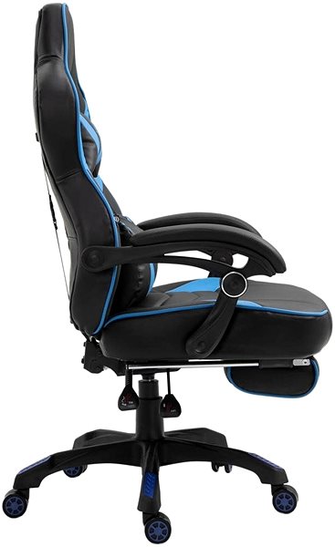 Gamer szék BHM GERMANY Tilos, fekete / kék Oldalnézet
