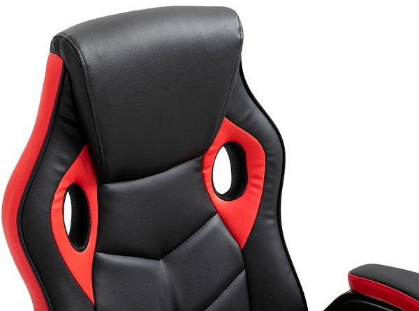 Herná stolička BHM Germany Omis, čierna/červená Vlastnosti/technológia