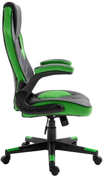 Gaming Chair BHM Germany Omis, Black/Green Lateral view